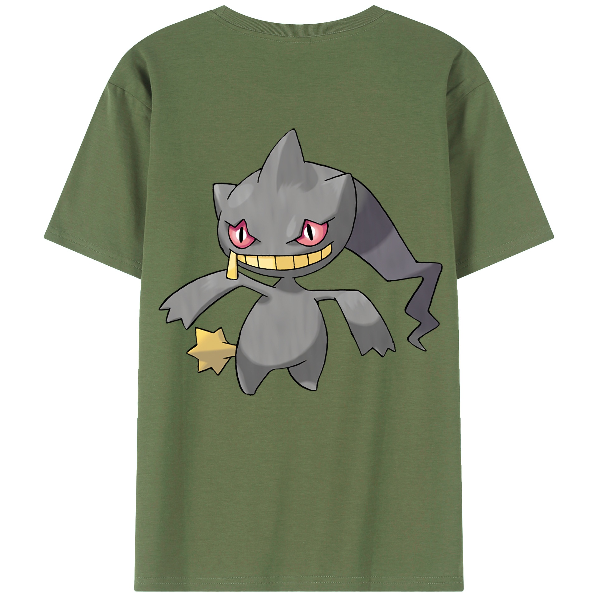 （画像用） ポケットモンスター Pokémon 綿100％ メンズ半袖Tシャツ（バックプリント） 通気性